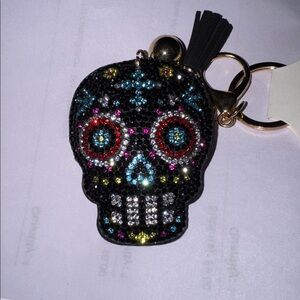 Sparkling Skull Keychains with Tassel